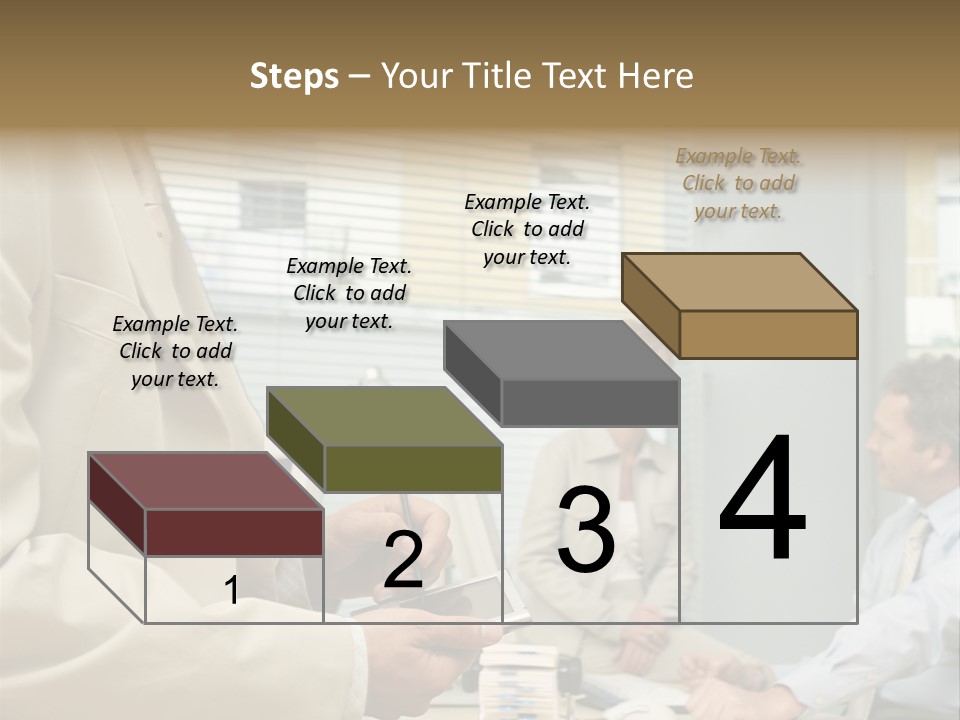 Matureman Royaltyfree Desk PowerPoint Template