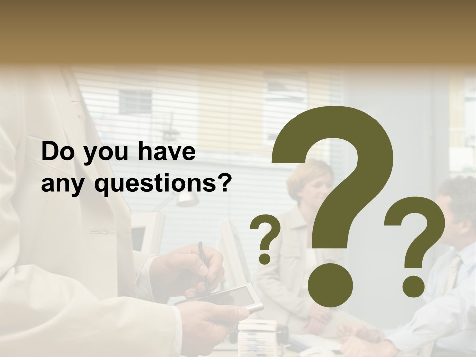 Matureman Royaltyfree Desk PowerPoint Template