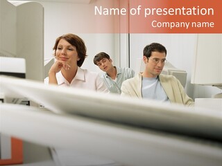 Working Reading Stockphotograph PowerPoint Template