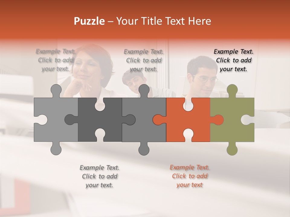 Working Reading Stockphotograph PowerPoint Template