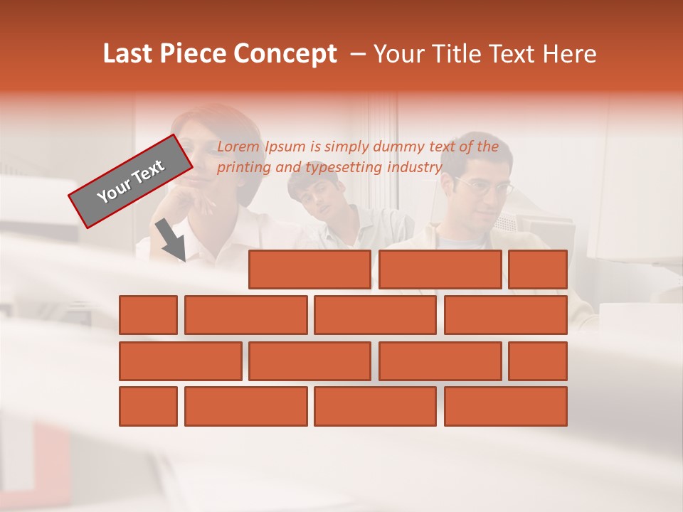 Working Reading Stockphotograph PowerPoint Template
