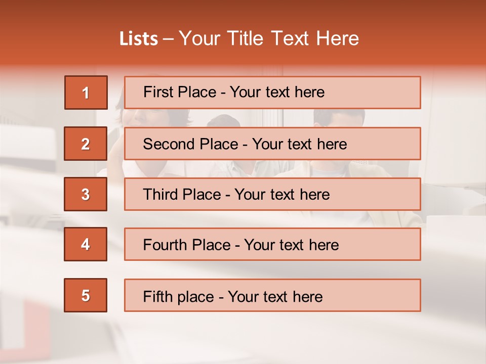Working Reading Stockphotograph PowerPoint Template