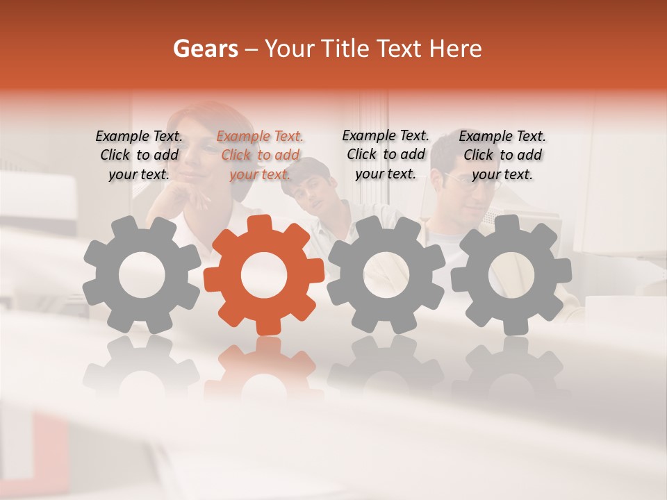 Working Reading Stockphotograph PowerPoint Template