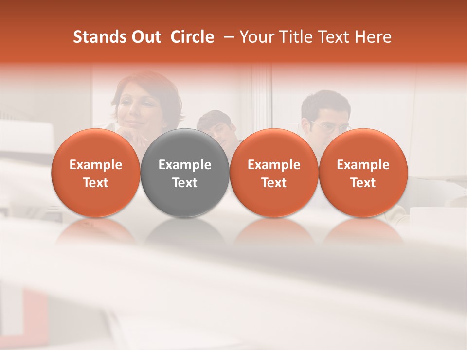 Working Reading Stockphotograph PowerPoint Template