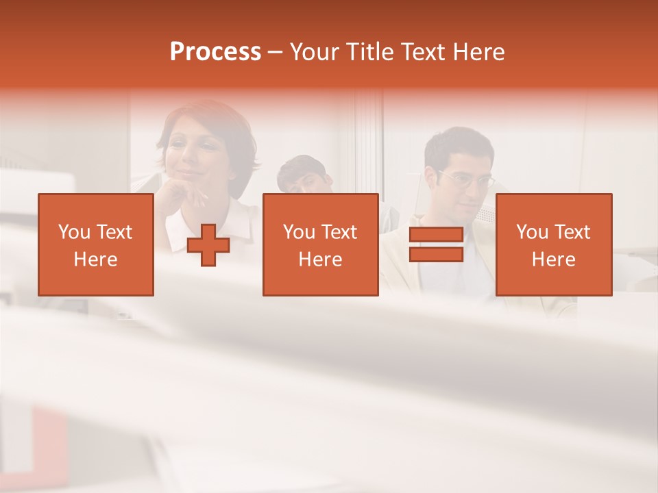 Working Reading Stockphotograph PowerPoint Template