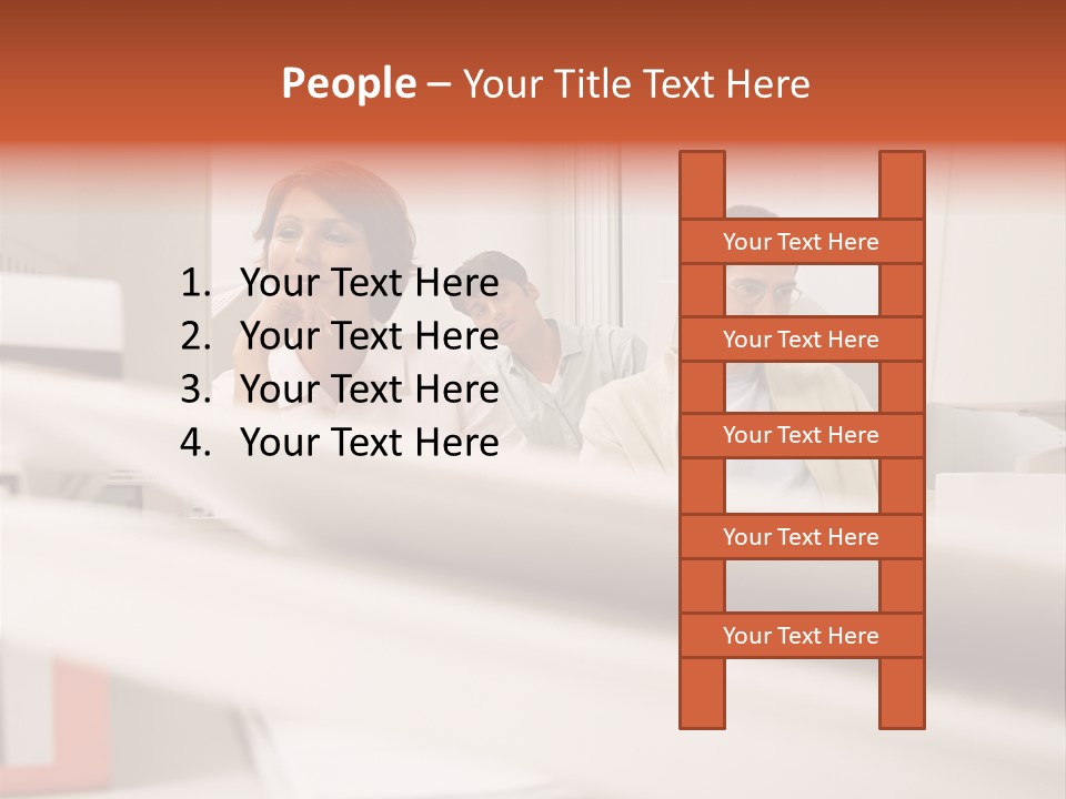 Working Reading Stockphotograph PowerPoint Template