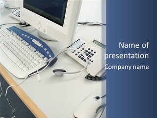 Stockphotograph Telephoneheadset Poster PowerPoint Template