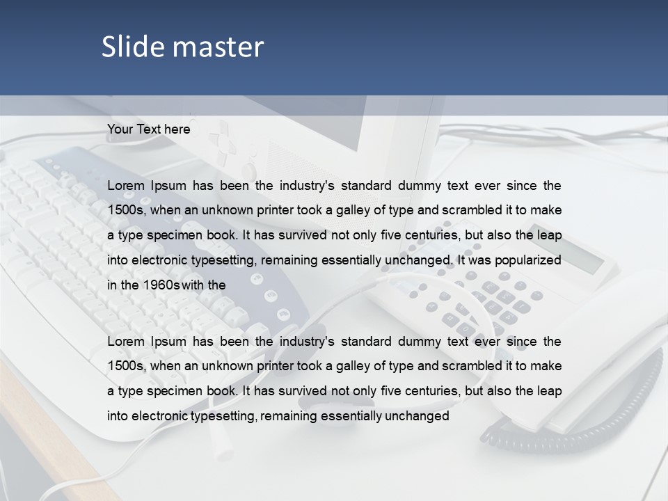 Stockphotograph Telephoneheadset Poster PowerPoint Template