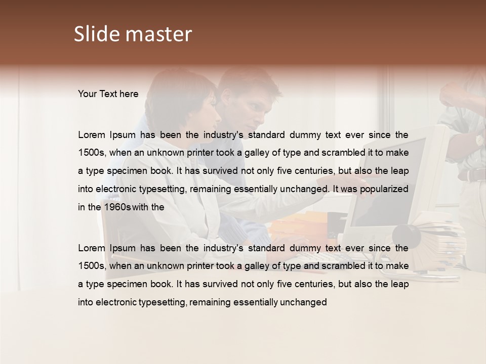 Stockimage Woman Print PowerPoint Template