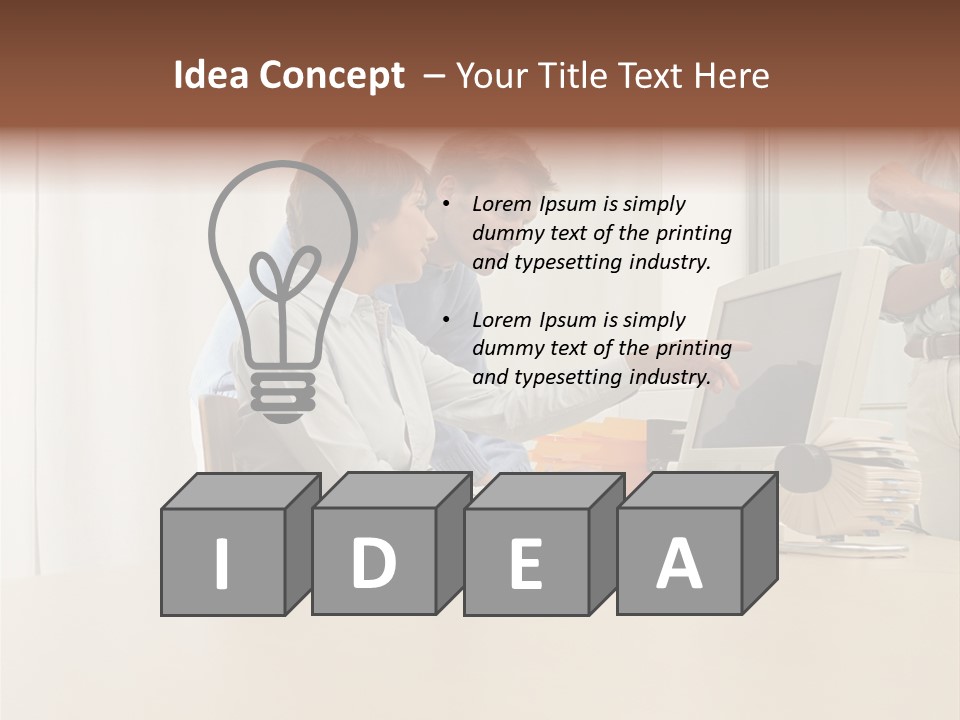 Stockimage Woman Print PowerPoint Template