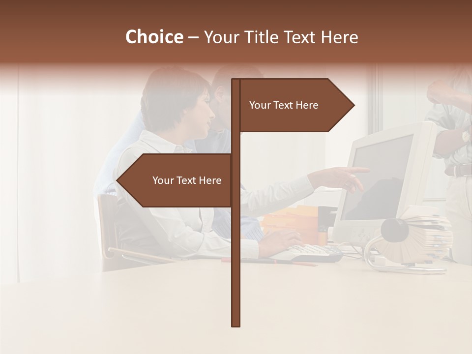 Stockimage Woman Print PowerPoint Template