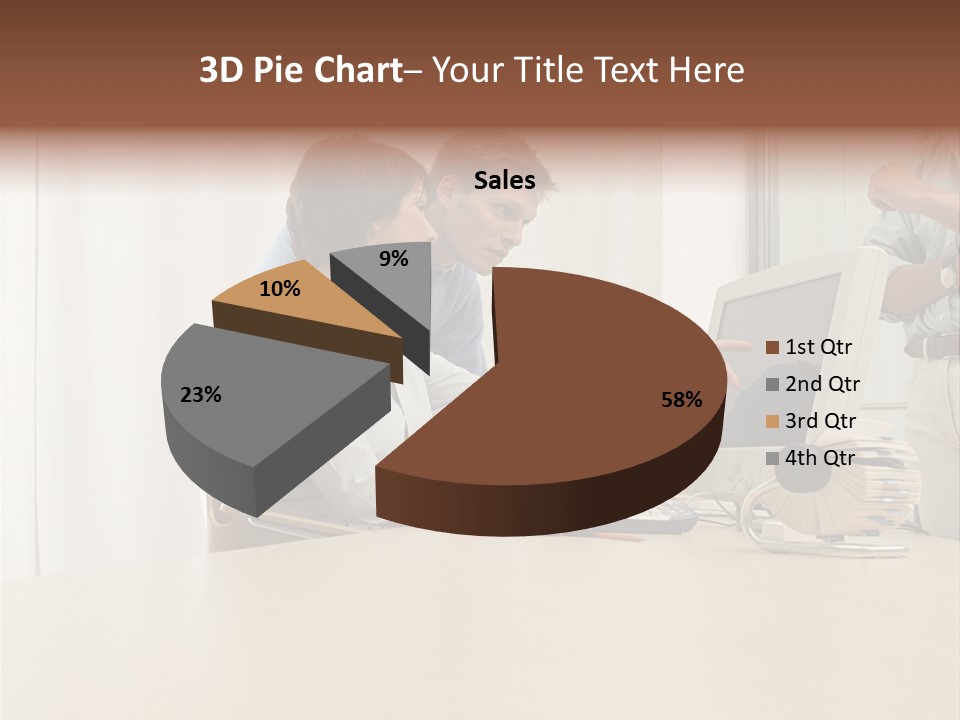 Stockimage Woman Print PowerPoint Template