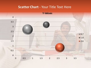 Smiling Colleague Working PowerPoint Template