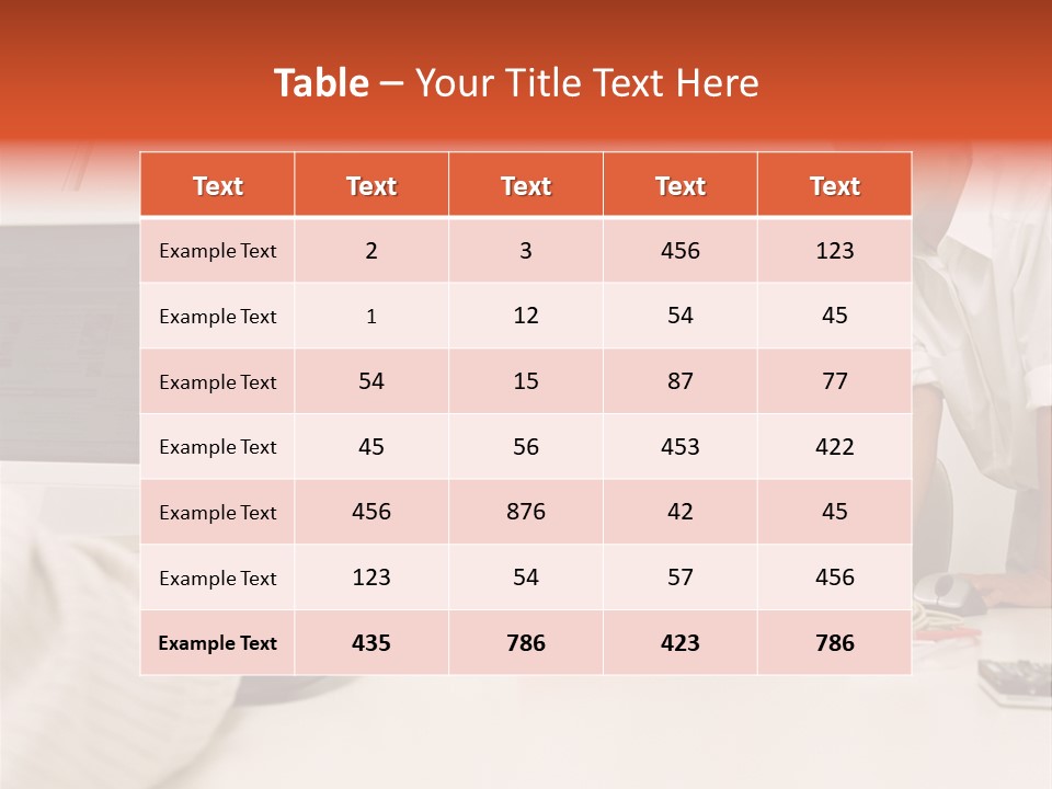 Smiling Colleague Working PowerPoint Template