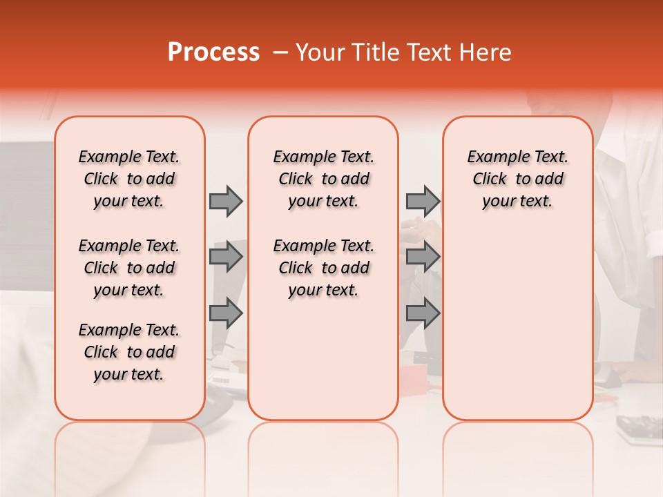 Smiling Colleague Working PowerPoint Template