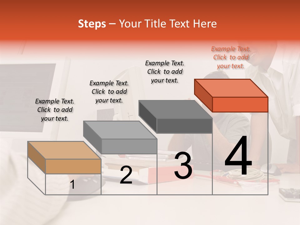 Smiling Colleague Working PowerPoint Template