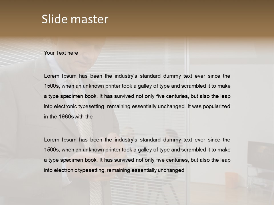 Glass Inside Royaltyfree PowerPoint Template