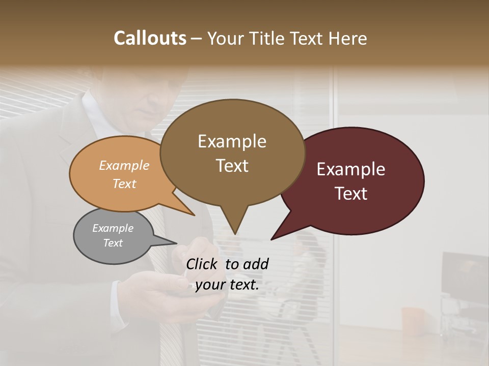 Glass Inside Royaltyfree PowerPoint Template
