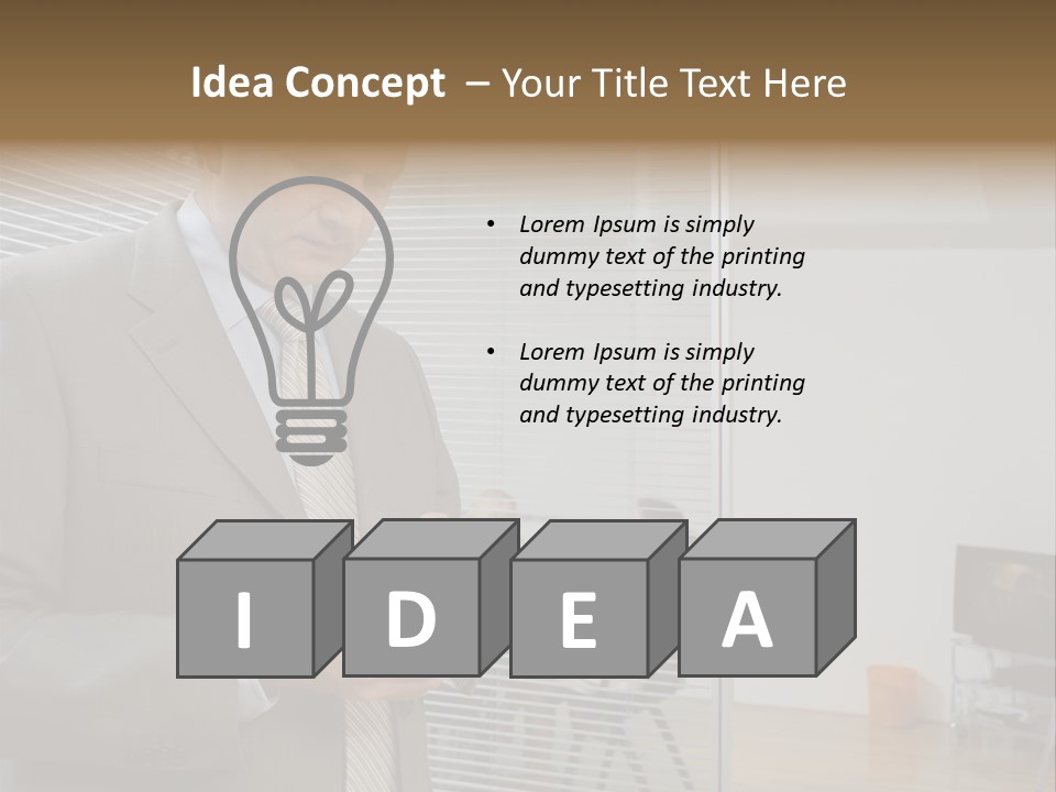 Glass Inside Royaltyfree PowerPoint Template