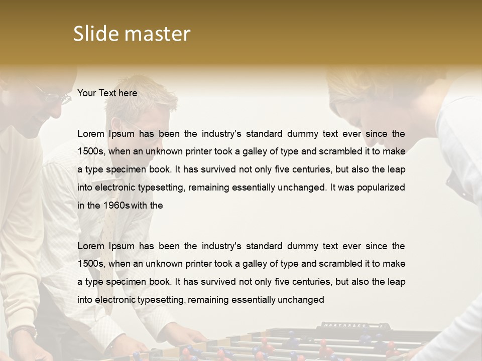 Male Posters Stockphotographs PowerPoint Template