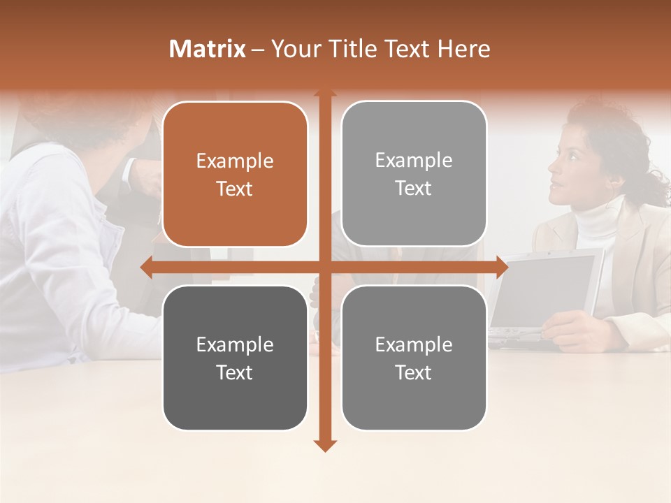 Stockphotographs Communicating Businesswoman PowerPoint Template