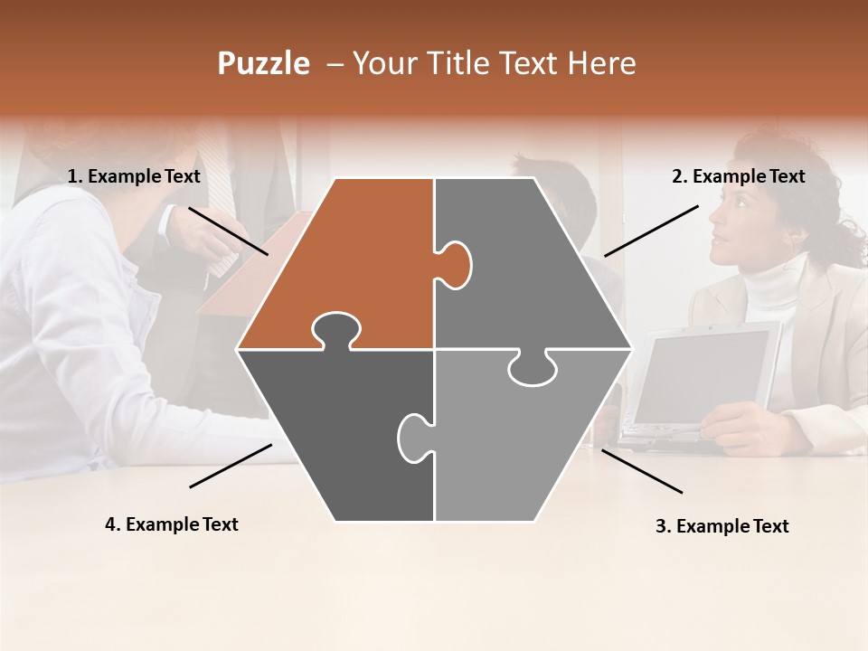 Stockphotographs Communicating Businesswoman PowerPoint Template