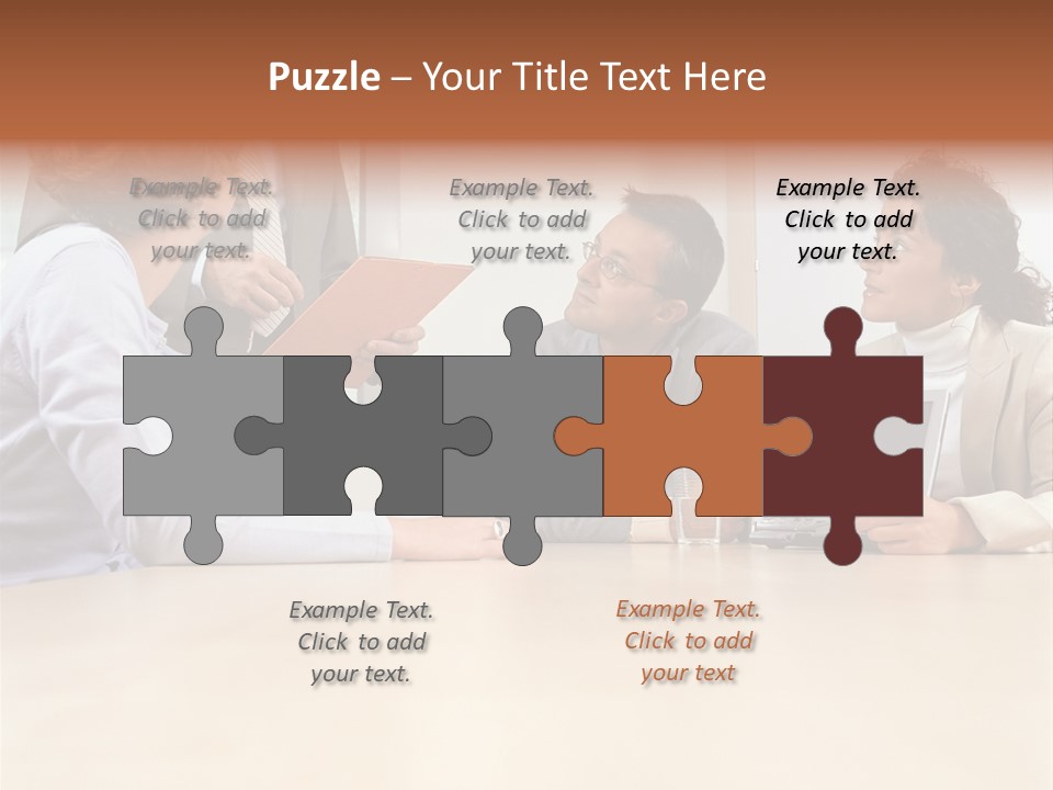 Stockphotographs Communicating Businesswoman PowerPoint Template