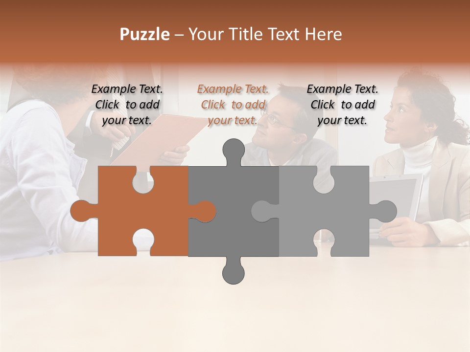 Stockphotographs Communicating Businesswoman PowerPoint Template