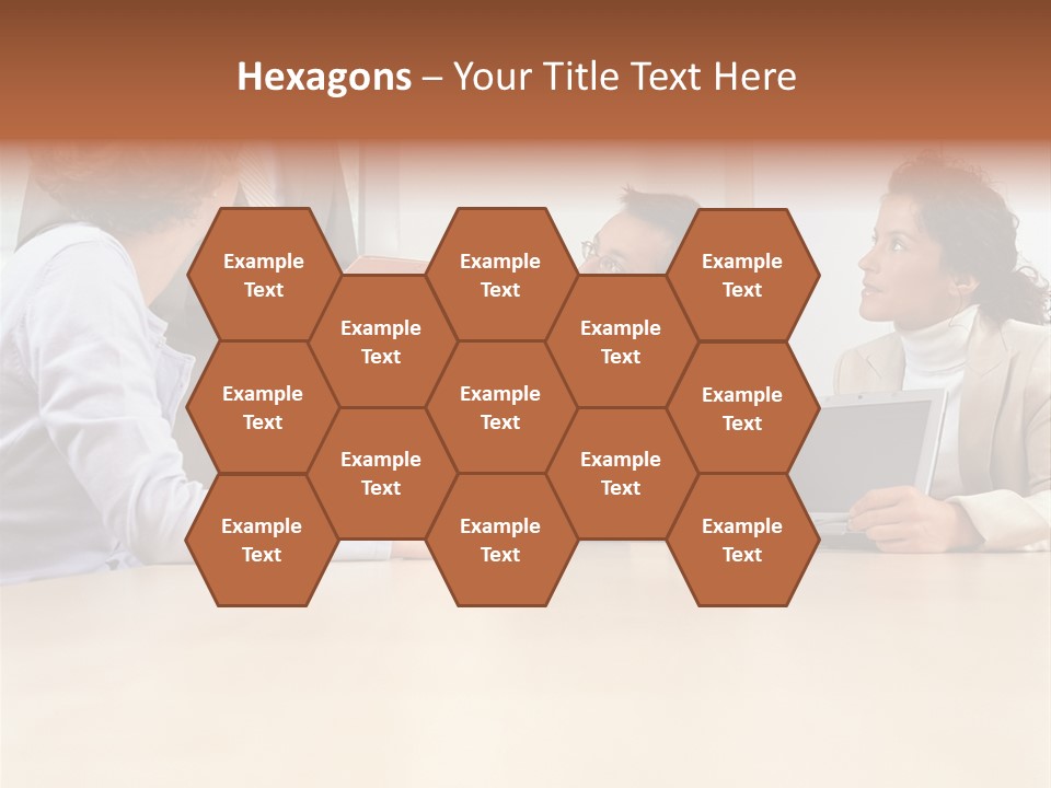 Stockphotographs Communicating Businesswoman PowerPoint Template