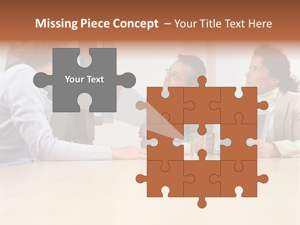 Stockphotographs Communicating Businesswoman PowerPoint Template