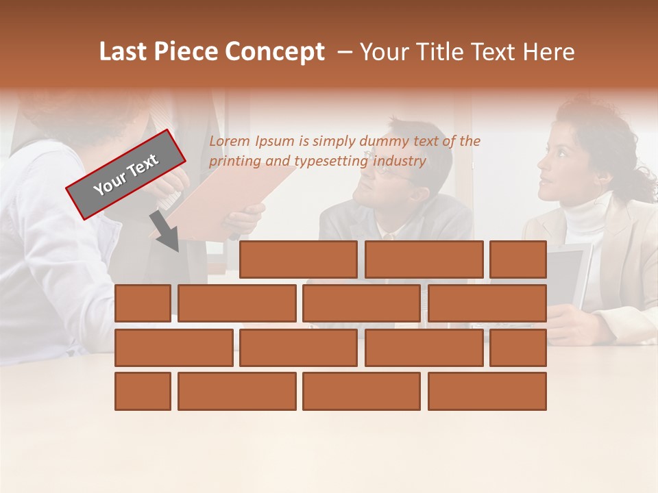 Stockphotographs Communicating Businesswoman PowerPoint Template