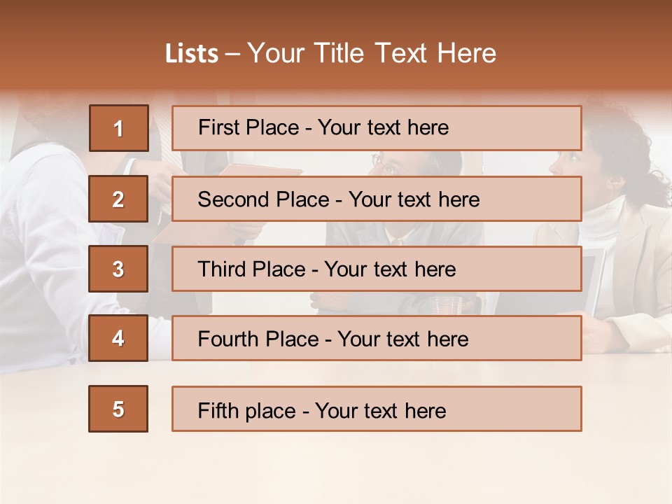 Stockphotographs Communicating Businesswoman PowerPoint Template