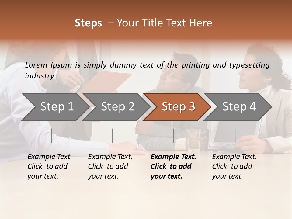 Stockphotographs Communicating Businesswoman PowerPoint Template