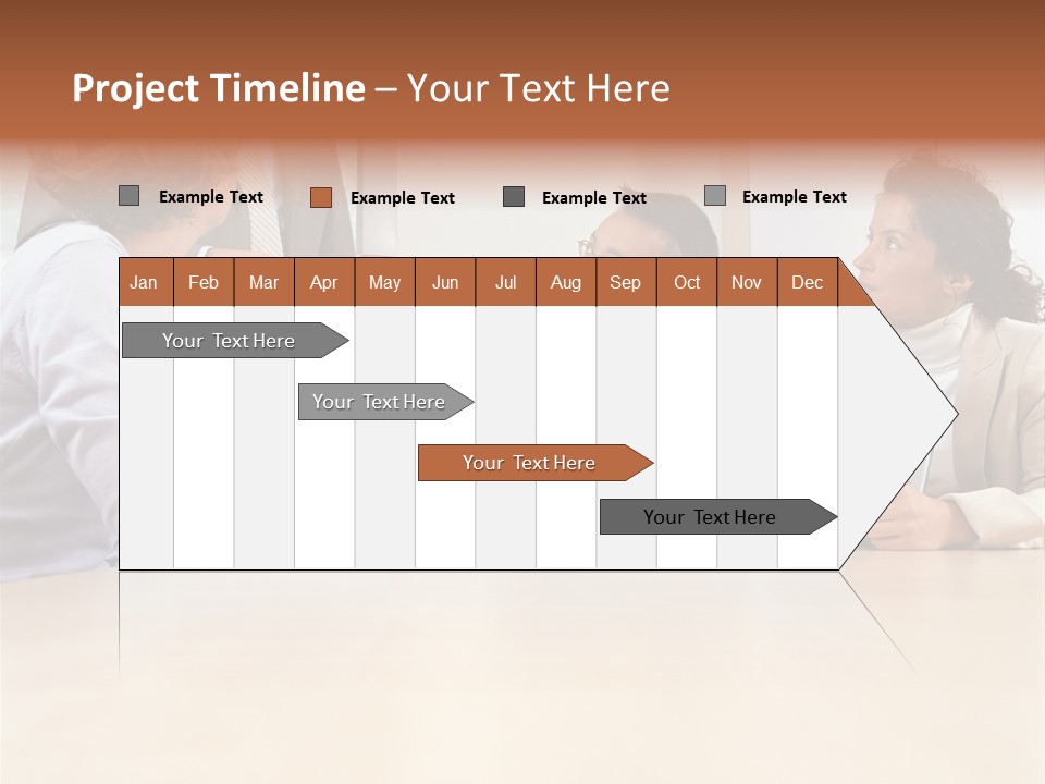 Stockphotographs Communicating Businesswoman PowerPoint Template