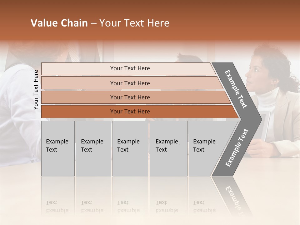 Stockphotographs Communicating Businesswoman PowerPoint Template