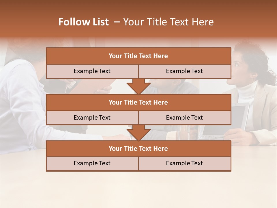 Stockphotographs Communicating Businesswoman PowerPoint Template