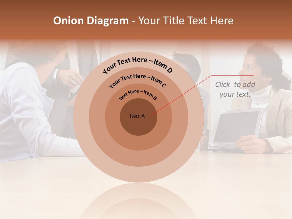 Stockphotographs Communicating Businesswoman PowerPoint Template