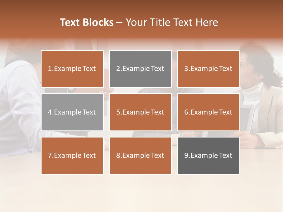 Stockphotographs Communicating Businesswoman PowerPoint Template