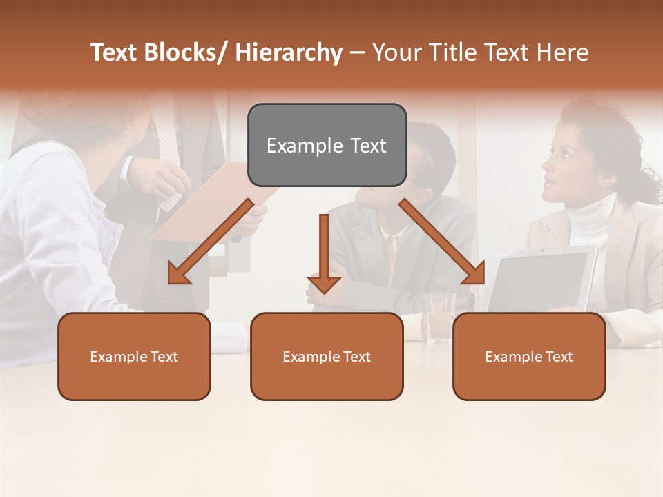 Stockphotographs Communicating Businesswoman PowerPoint Template