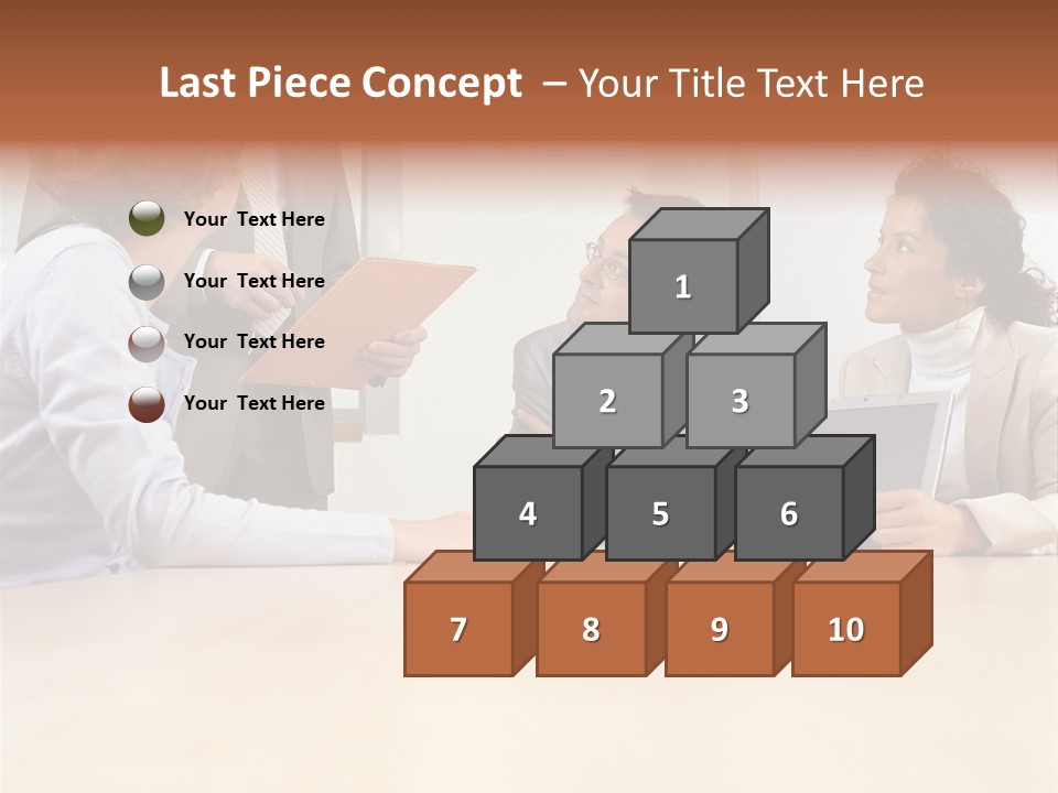 Stockphotographs Communicating Businesswoman PowerPoint Template