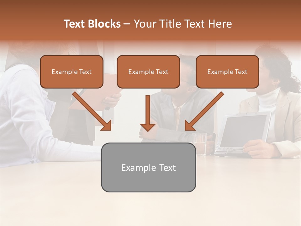 Stockphotographs Communicating Businesswoman PowerPoint Template