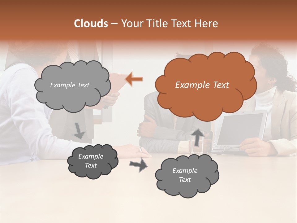 Stockphotographs Communicating Businesswoman PowerPoint Template