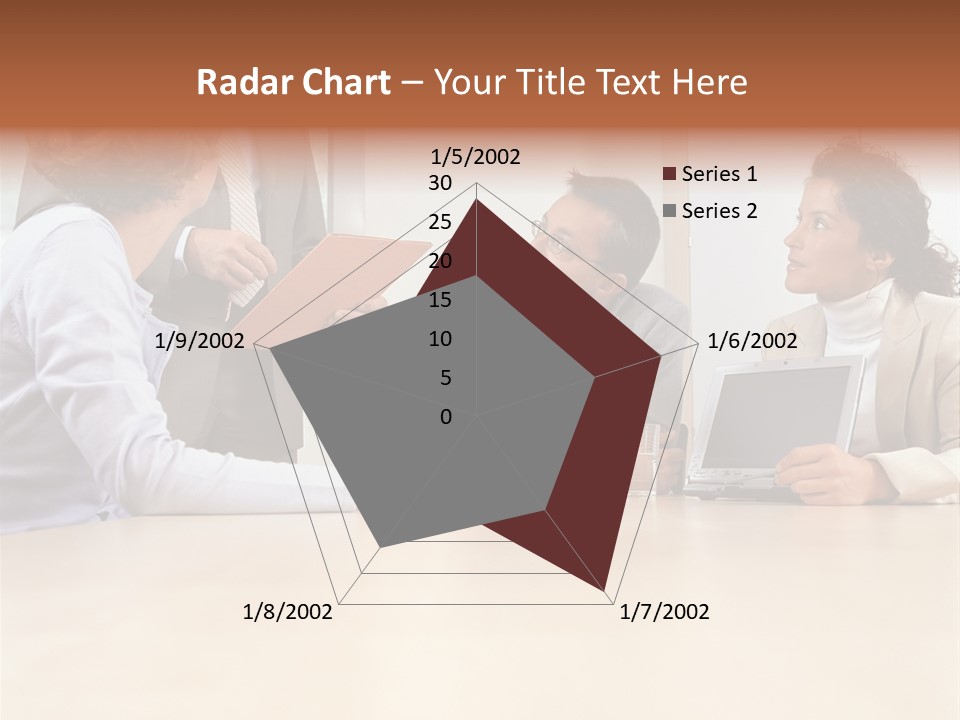 Stockphotographs Communicating Businesswoman PowerPoint Template