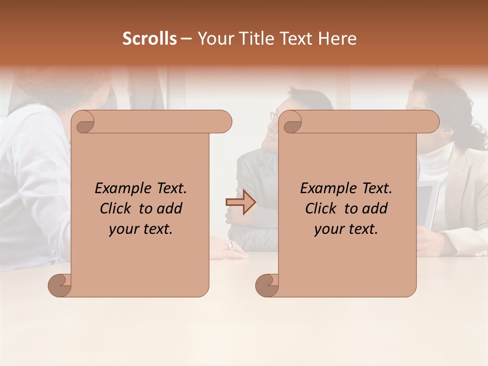 Stockphotographs Communicating Businesswoman PowerPoint Template