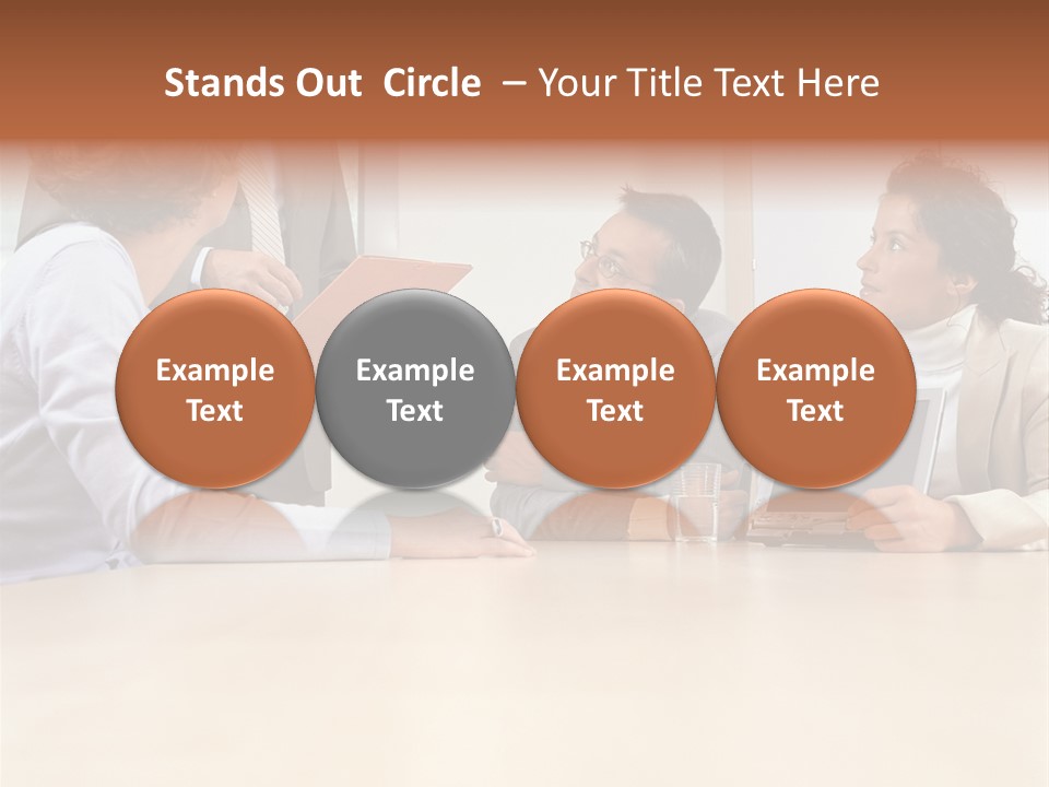 Stockphotographs Communicating Businesswoman PowerPoint Template