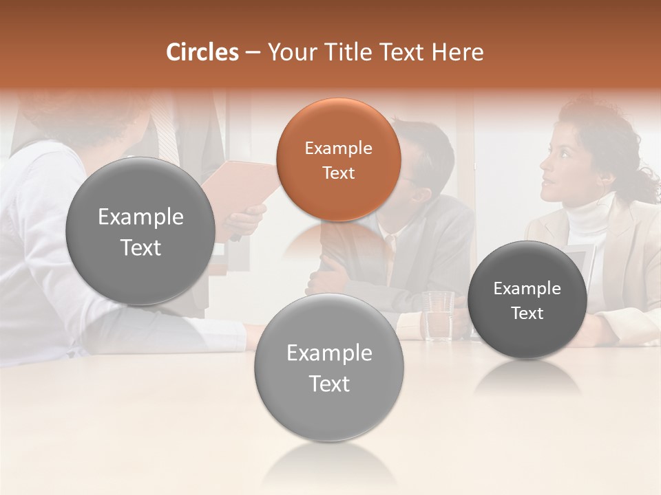 Stockphotographs Communicating Businesswoman PowerPoint Template