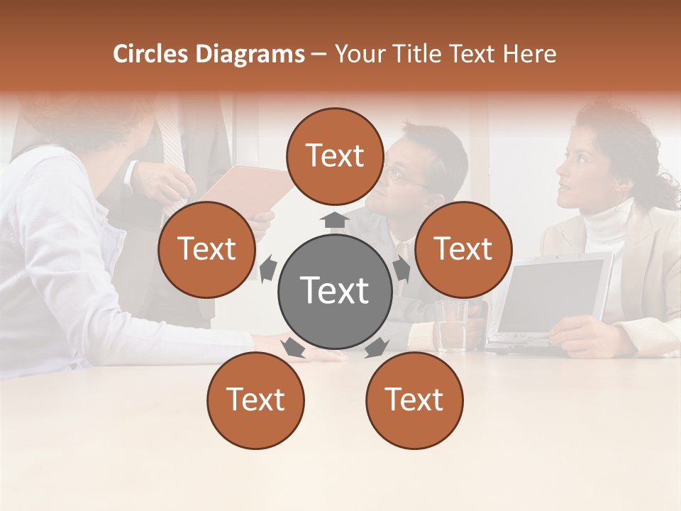 Stockphotographs Communicating Businesswoman PowerPoint Template