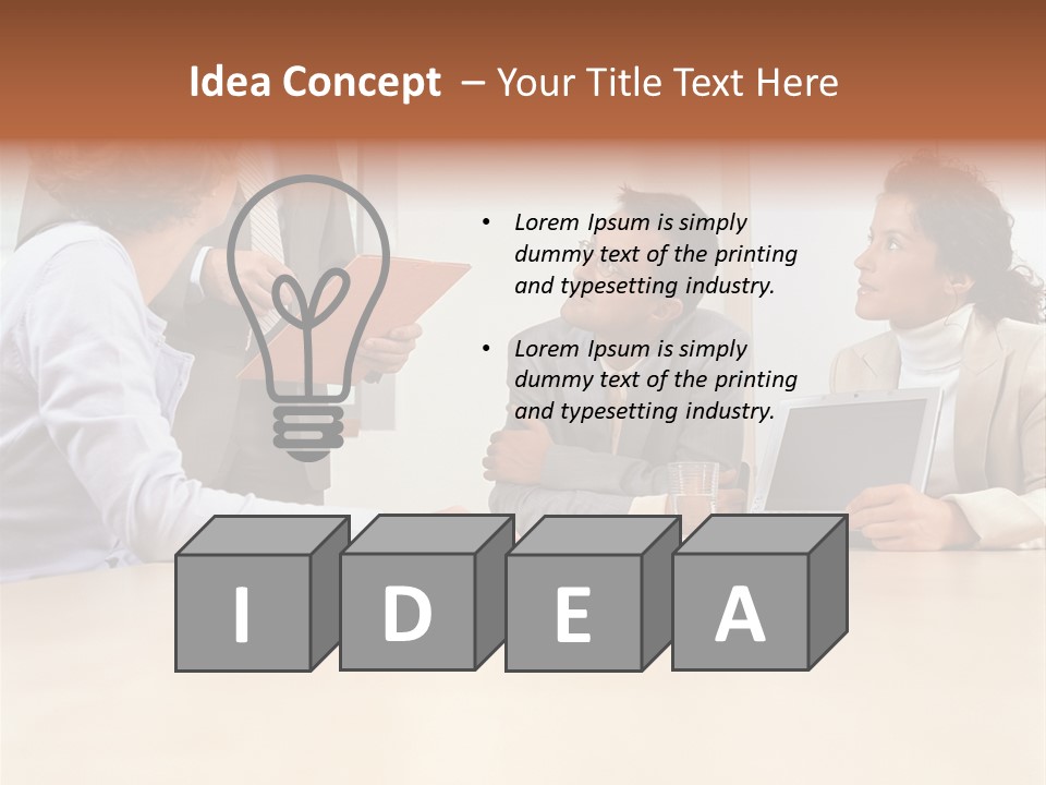 Stockphotographs Communicating Businesswoman PowerPoint Template