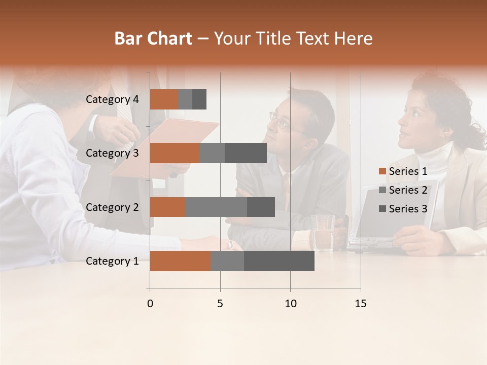 Stockphotographs Communicating Businesswoman PowerPoint Template