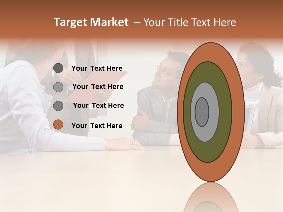 Stockphotographs Communicating Businesswoman PowerPoint Template